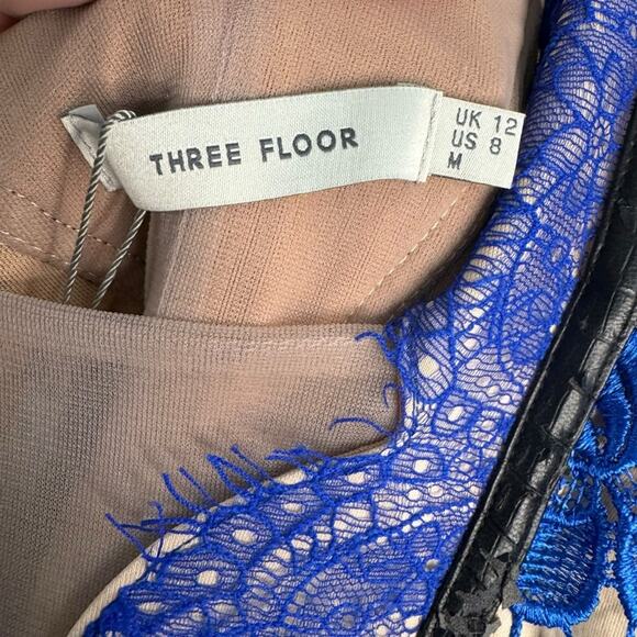 Three Floor Revolve Cobalt Blue Lace Mini Dress NWT - Picture 2 of 9